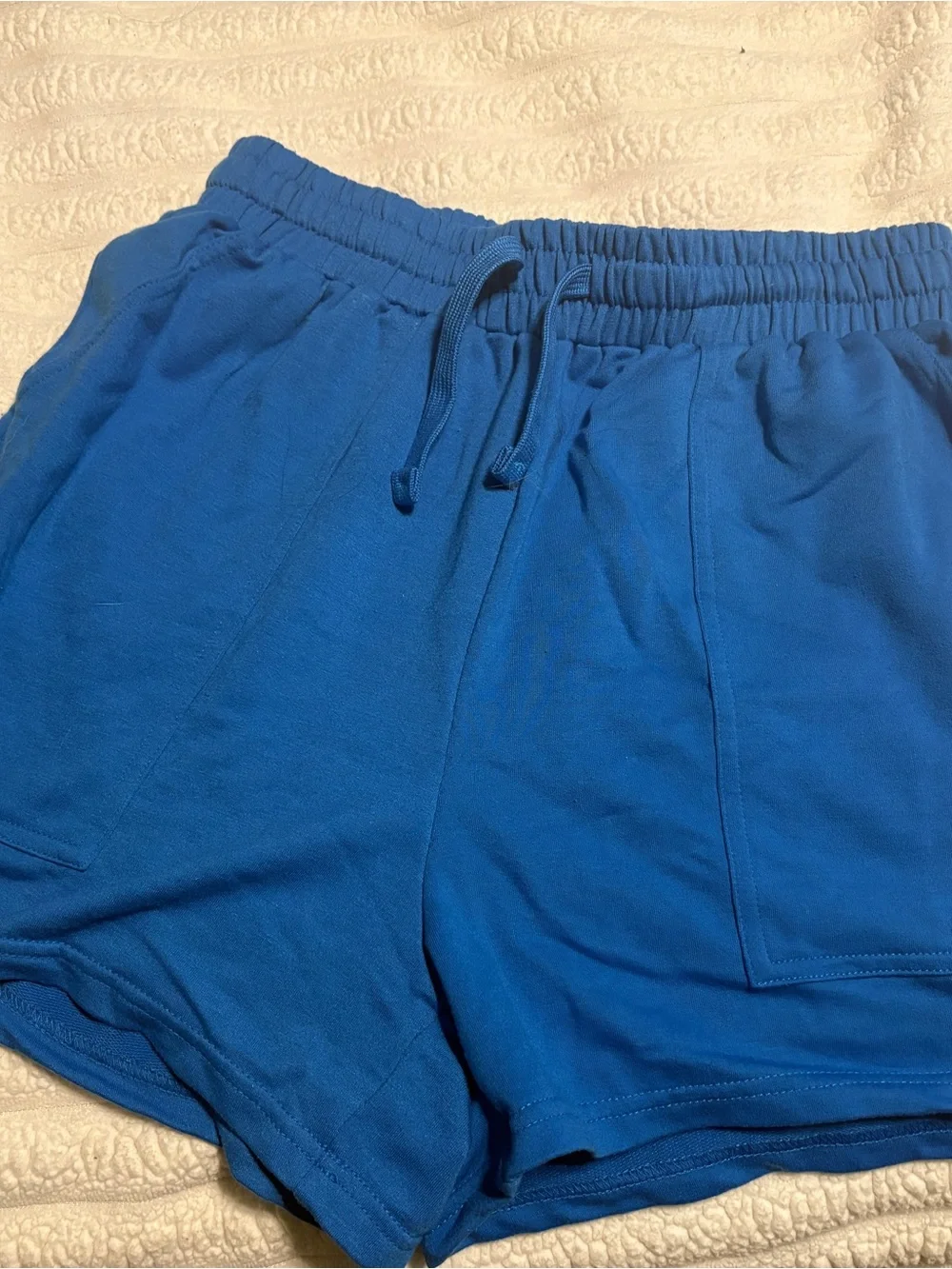 Fantaslook Blue Two Piece Sweatshirt Shorts Lounge Set Medium